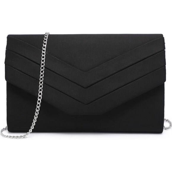 Handbags - Luxury Velvet Evening Bag with Snap Closure - Perfect for Dance, Cocktail & Prom